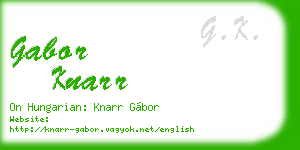 gabor knarr business card